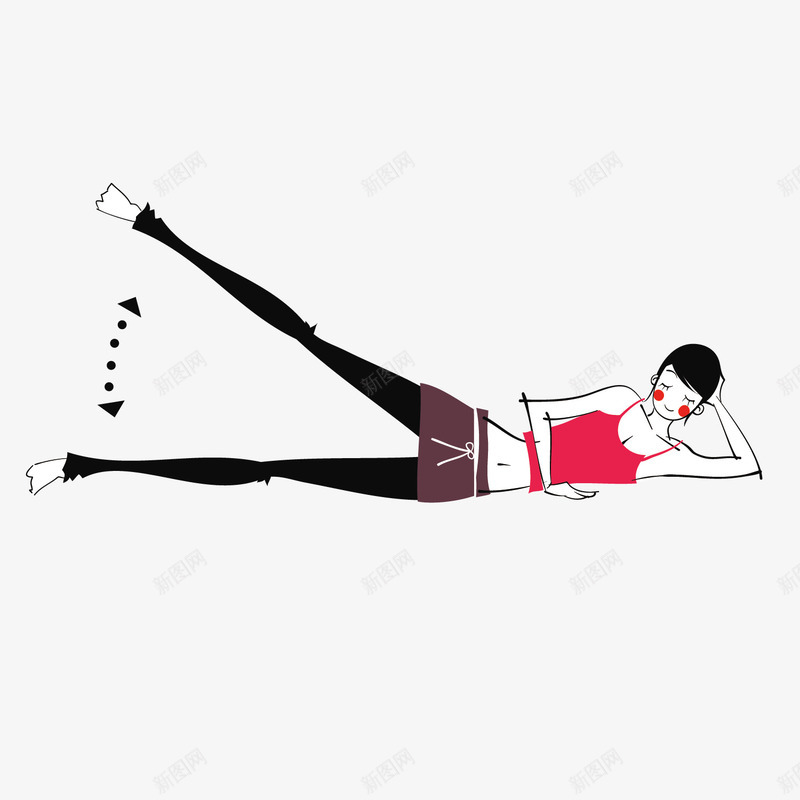 瑜伽插画美女png免抠素材_新图网 https://ixintu.com 健全 健康 健身 减肥 卡通 女孩 模式 模范 瑜伽 瑜伽健身 美女