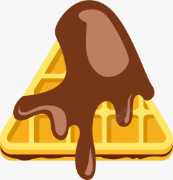 三角形巧克力华夫饼矢量图素材