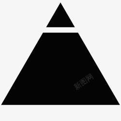 尖角几何图形产品实物黑色正三角形图标高清图片