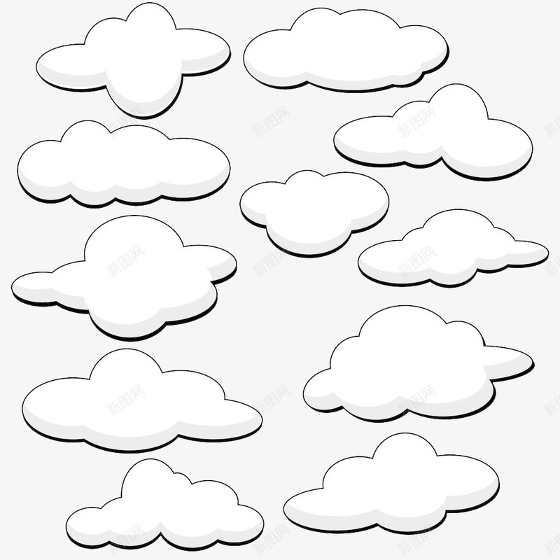 对话框白云png免抠素材_新图网 https://ixintu.com 云 云朵 对话框素材 白云