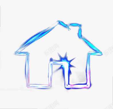 透明的房屋图标图标