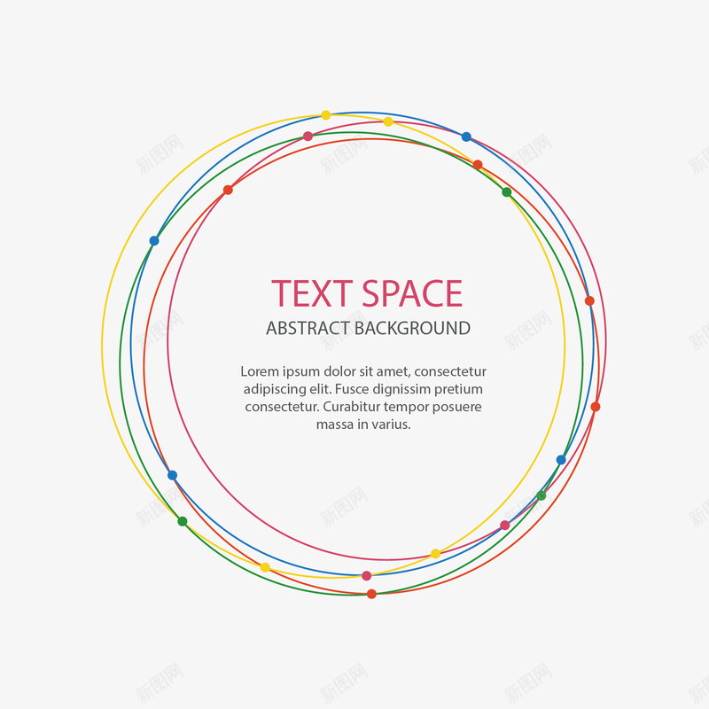 彩色圆环和圆点矢量图ai免抠素材_新图网 https://ixintu.com 圆点 圆环 矢量圆点 矢量图