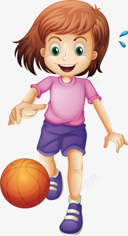 打篮球的儿童素材