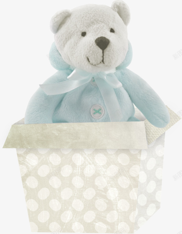 盒子里的小熊png免抠素材_新图网 https://ixintu.com 圆点盒子 小熊 玩具熊 生日礼物 盒子 礼物
