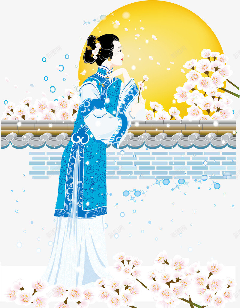 女夫人聊斋人物矢量图ai免抠素材_新图网 https://ixintu.com 夫人 插画女人 插画美女 美女素材 聊斋 聊斋人物 矢量图