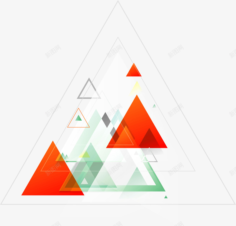 卡通手绘三角形装饰png免抠素材_新图网 https://ixintu.com 三角几何 三角形 几何 几何三角形 立体几何 线条