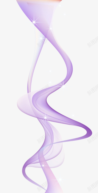 抽象图形png免抠素材_新图网 https://ixintu.com 抽象图形 星光 曲线 烟雾 紫色