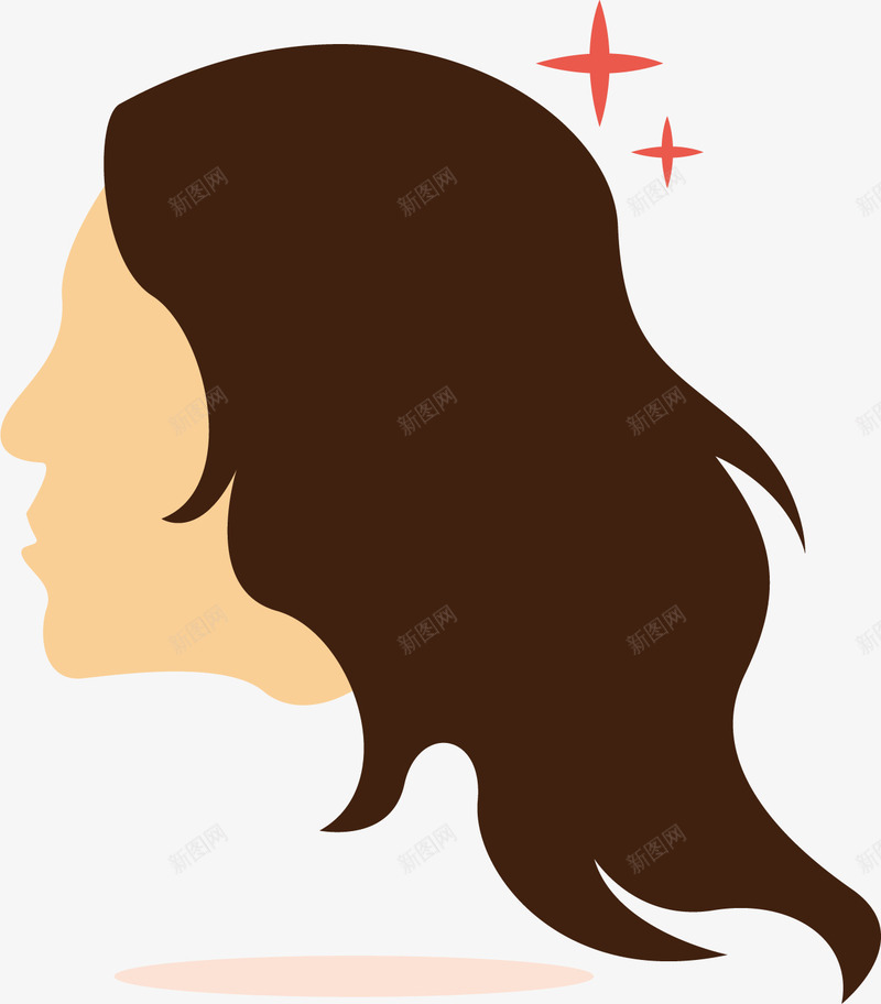 美容美发图标png_新图网 https://ixintu.com 图标 女性侧脸 美容logo设计 美容机构 美容美发