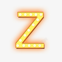发光的字母Z素材