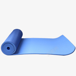 运动垫子蓝色瑜伽垫高清图片