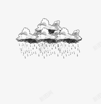 阴雨天下雨png免抠素材_新图网 https://ixintu.com 下雨 云朵 天气 阴雨天气 雨滴