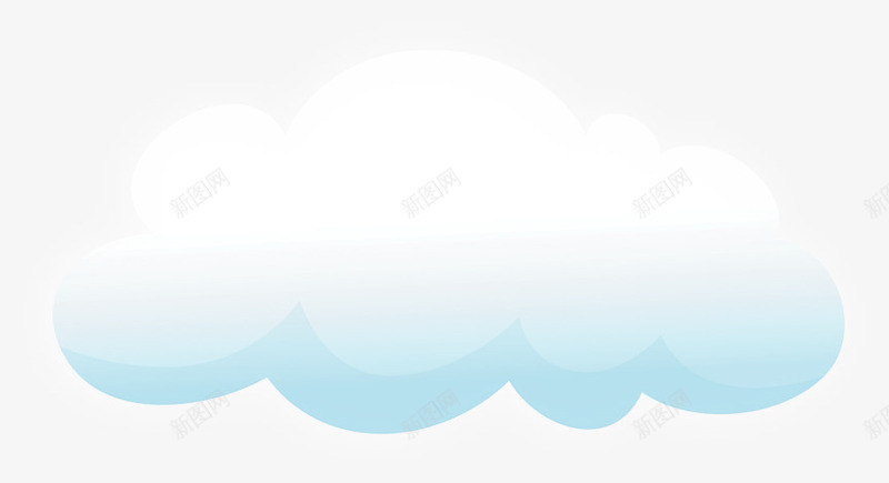 手绘白色渐变云朵png免抠素材_新图网 https://ixintu.com 云朵 渐变 白色