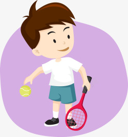 网球运动员卡通运动员矢量图高清图片