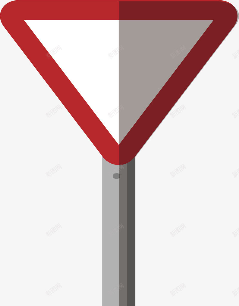 红色边框三角路标png免抠素材_新图网 https://ixintu.com 交通指示牌 指示牌 矢量png 红色边框 路标
