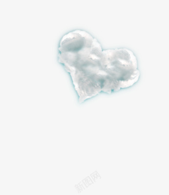 爱心形状的白色云朵png免抠素材_新图网 https://ixintu.com 云朵 形状 爱心 白色