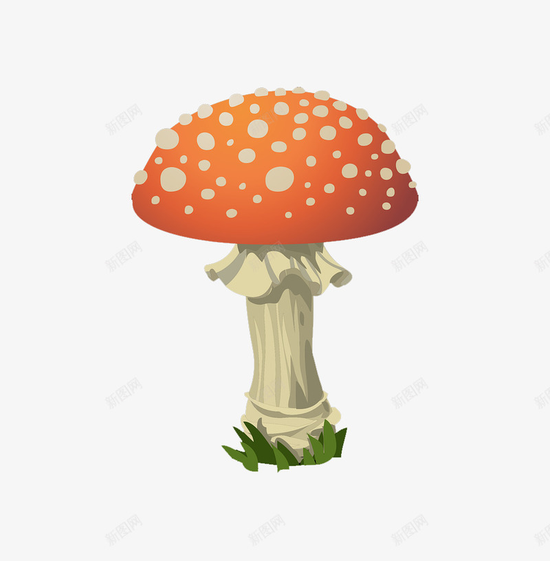 卡通植物蘑菇png免抠素材_新图网 https://ixintu.com png图片 卡通 圆点 植物 蘑菇