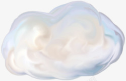 彩绘云朵白色立体云团云朵高清图片