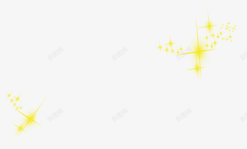 黄色星光效果元素png免抠素材_新图网 https://ixintu.com 免抠PNG 效果元素 星光 黄色