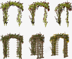花朵拱门拱门高清图片