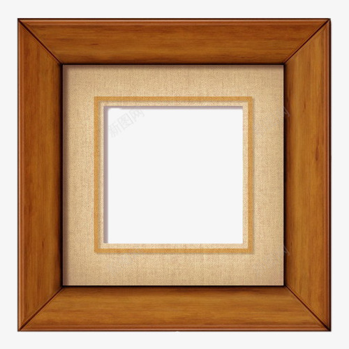 木质相框png免抠素材_新图网 https://ixintu.com 复古 木质 棕色 相框 相片 简洁 边框