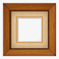 银棕色复古相框木质相框高清图片