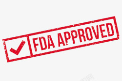 红色认证标志简洁企业FDA认证标志图高清图片