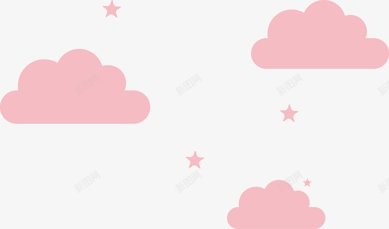 可爱卡通粉红色的云朵和星星矢量图ai免抠素材_新图网 https://ixintu.com 云 云朵 卡通 可爱 可爱卡通粉红色的云朵和星星矢量图免费下载 星星 粉红色的云 粉色的云 矢量图