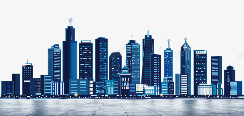 建筑剪影png免抠素材_新图网 https://ixintu.com 剪影 城市 建筑 深色 都市 高楼 高楼大厦