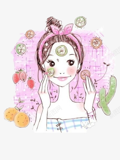 美女护肤png免抠素材_新图网 https://ixintu.com 护肤 美女 美容