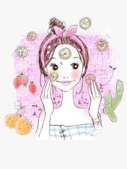 美女护肤素材