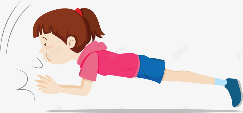 健身运动平板支撑矢量图ai免抠素材_新图网 https://ixintu.com 做运动 坚持运动 平板支撑 矢量png 运动 运动女孩 矢量图