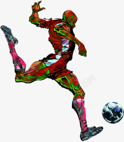 一个足球运动员卡通足球运动员世界杯高清图片