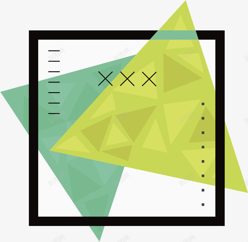 几何图形png免抠素材_新图网 https://ixintu.com 三角形 创意 卡通 多边形 手绘 正方形 水彩 绿色 黑色