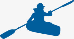 划艇运动蓝色划艇LOGO图标高清图片