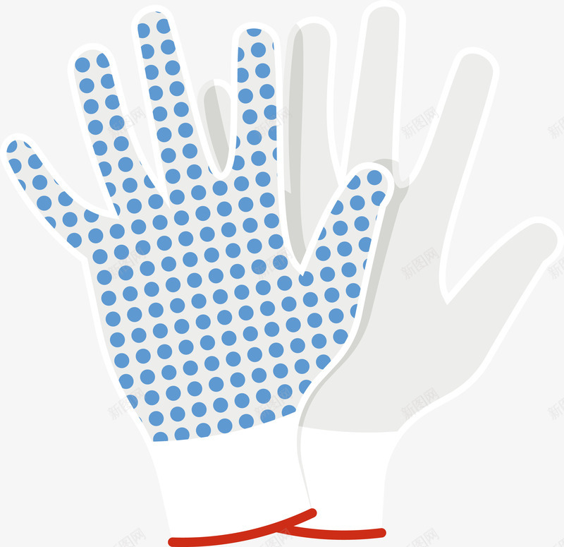 一双创意圆点手套矢量图eps免抠素材_新图网 https://ixintu.com 创意手套 圆点手套 手套PNG 矢量手套 蓝色圆点手套 蓝色手套 矢量图