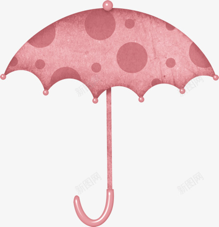 手绘圆点红雨伞png免抠素材_新图网 https://ixintu.com 卡通雨伞 圆点红雨伞 手绘雨伞 雨伞免抠图片