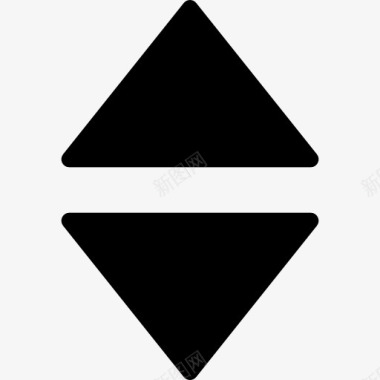 箭头向上和向下填充三角形图标图标