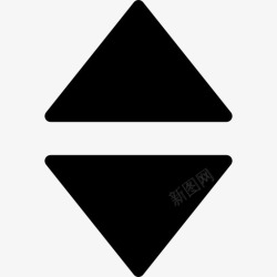 三角形向下箭头向上和向下填充三角形图标高清图片