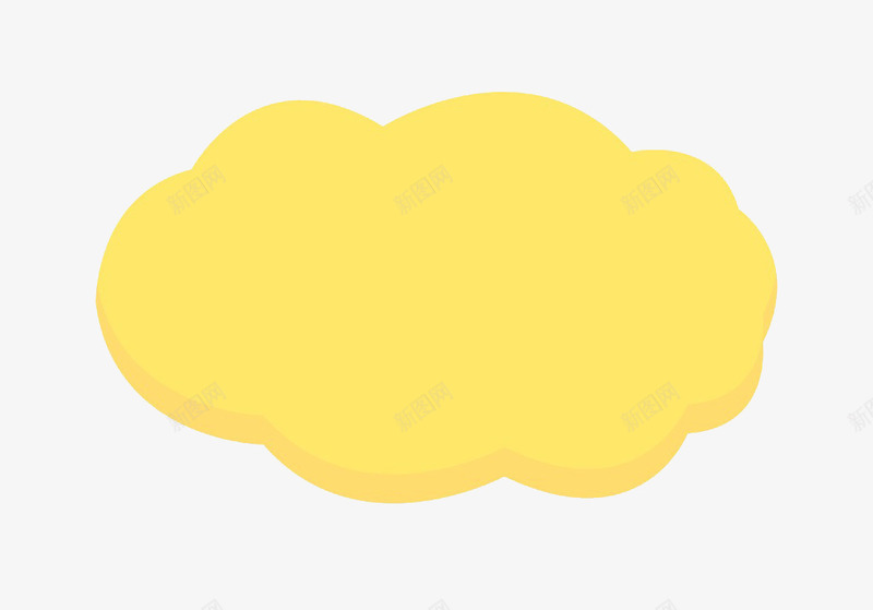 序言边框png免抠素材_新图网 https://ixintu.com 云朵 前言边框 序言 边框 黄色