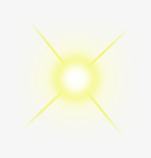 黄色卡通星光造型素材