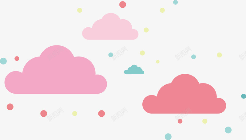 可爱卡通粉红色的云朵矢量图ai免抠素材_新图网 https://ixintu.com 云 云朵 卡通 可爱 粉红色的云 粉色 粉色的云 矢量图
