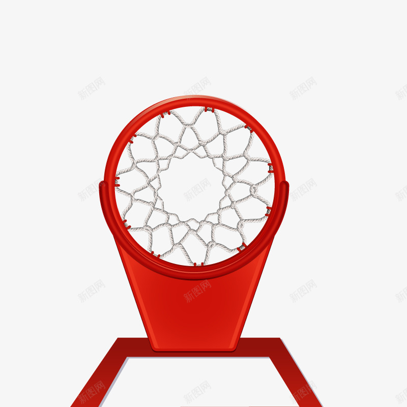 篮球篮板与篮筐俯视图png免抠素材_新图网 https://ixintu.com 篮球 篮球篮板 篮筐 红色 运动