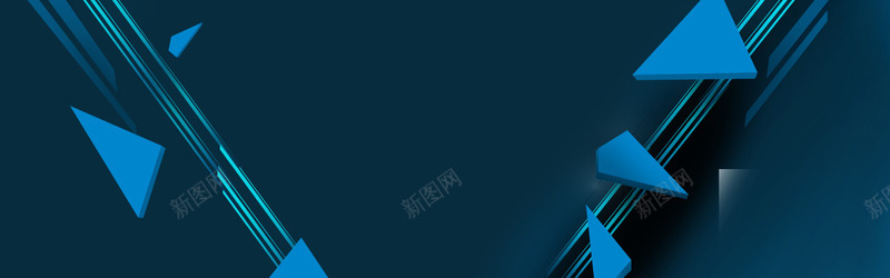 蓝色炫酷装饰线条三角png免抠素材_新图网 https://ixintu.com 三角 线条 蓝色 装饰