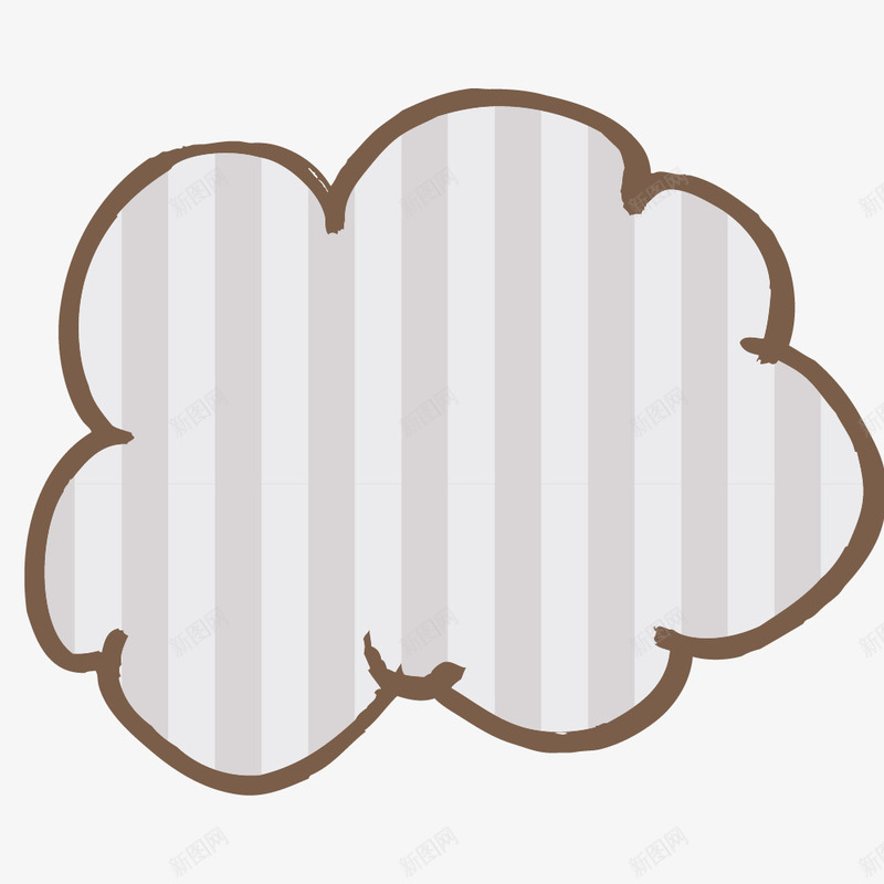 灰色条纹图案对话框png免抠素材_新图网 https://ixintu.com 云朵形状 创意 卡通 对话框 灰色条纹图案 简图