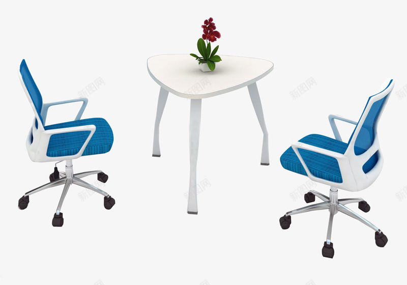 简洁的桌子png免抠素材_新图网 https://ixintu.com 洽谈桌 白色 简约 转椅