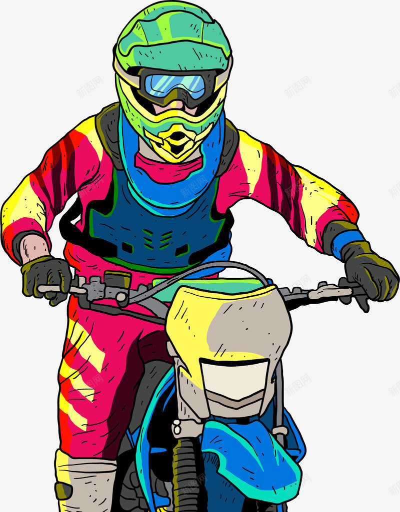 野外摩托车比赛矢量图eps免抠素材_新图网 https://ixintu.com 摩托车 赛车 运动员 野外泥土地比赛 骑行者 骑车 矢量图