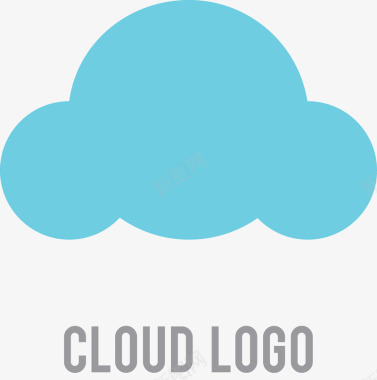 蓝色云朵logo矢量图图标图标