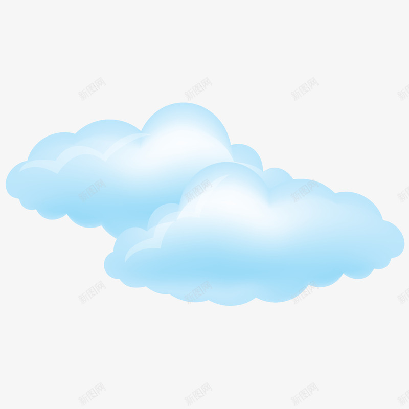 手绘云朵png免抠素材_新图网 https://ixintu.com 云层 云朵 卡通云朵 矢量云朵