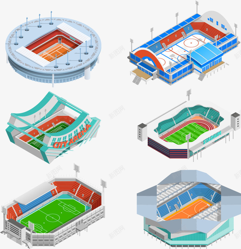 体育场景png免抠素材_新图网 https://ixintu.com 体育 球场 矢量足球场 足球场 运动