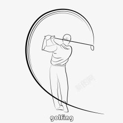 golfing高尔夫球手高清图片